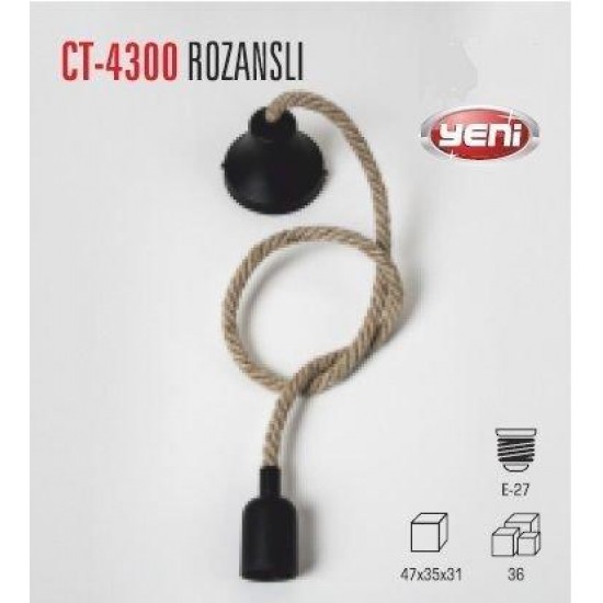 Cata Rustik Rozanslı Askı Duy CT-4300 Cata Rustik Rozanslı Askı Duy CT-4300