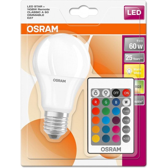 Osram Renk Değiştiren Uzaktan Kumandalı 9W Led Ampul