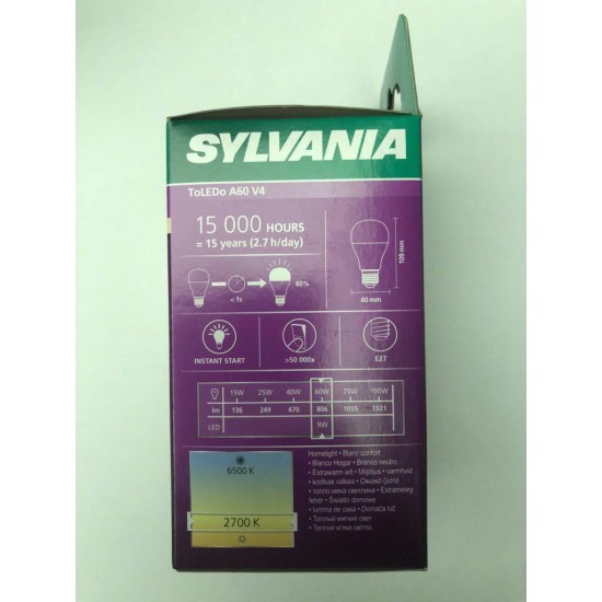 Sylvania 9W Led Ampül E27 Duy Gün Işığı