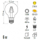 Cata 6W Rustik G125 Glop Led Ampul CT-4287