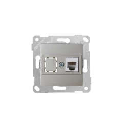 Mutlusan Telefon Prizi 1xrj12 Cat3 Rita Metalik Titanyum 2200 125 0183 (Çerçeve Hariç)