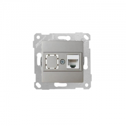Mutlusan Telefon Prizi 1xrj45 Cat5e Rita Metalik Titanyum 2200 136 0183 (Çerçeve Hariç)