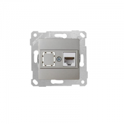 Mutlusan Telefon Prizi 1xrj45 Cat6 Rita Metalik Titanyum 2200 140 0183 (Çerçeve Hariç)