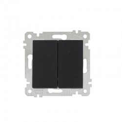 Mutlusan Komütatör Rita Metalik Siyah 2200 402 0284 (Çerçeve Hariç)