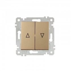 Mutlusan Jaluzi Anahtarı Rita Metalik Altın 2200 406 0280 (Çerçeve Hariç)