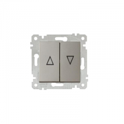 Mutlusan Jaluzi Anahtarı Rita Metalik Titanyum 2200 406 0283 (Çerçeve Hariç)