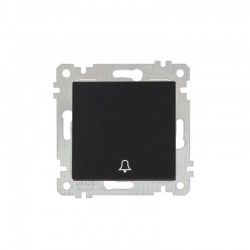 Mutlusan Zil Anahtarı Rita Metalik Siyah 2200 407 0284Z (Çerçeve Hariç)