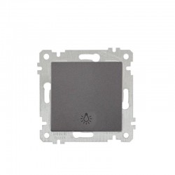 Mutlusan Light Anahtarı Rita Metalik Füme 2200 407 0295 (Çerçeve Hariç)