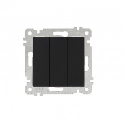 Mutlusan Üçlü Anahtar Metalik Siyah 2200 409 0284 (Çerçeve Hariç)