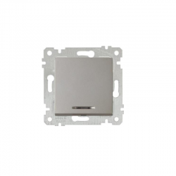 Mutlusan Işıklı Anahtar Rita Metalik Titanyum 2200 415 0283 (Çerçeve Hariç)