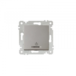 Mutlusan Işıklı Light Anahtarı Rita Metalik Titanyum 2200 417 0283 (Çerçeve Hariç)