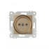 Mutlusan Topraksız Priz Metalik Altın 2200 601 0280 (Çerçeve Hariç)
