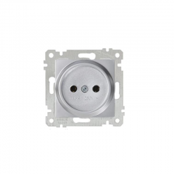 Mutlusan Topraksız Priz Rita Metalik İnox 2200 601 0282 (Çerçeve Hariç)