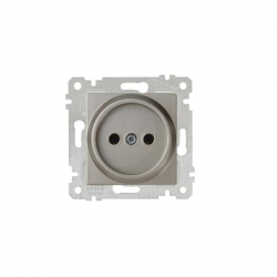Mutlusan Topraksız Priz Rita Metalik Titanyum 2200 601 0283 (Çerçeve Hariç)