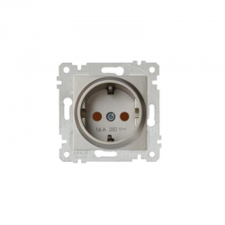 Mutlusan Topraklı Priz Çocuk Korumalı Rita Metalik Titanyum 2200 605 0283 (Çerçeve Hariç)