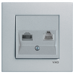Viko Artline Novella Data-Numeris Telefon Prizi (RJ45-CAT5E-RJ11) ( Çerçeve Hariç )