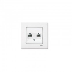 Viko Karre İkili Data Prizi - Beyaz (RJ45 CAT5E) (Çerçeve Hariç) 90967034