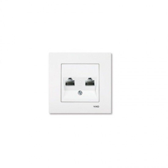 Viko Karre İkili Data Prizi - Beyaz (RJ45 CAT5E) (Çerçeve Hariç) 90967034 Viko Karre İkili Data Prizi - Beyaz (RJ45 CAT5E) (Çerçeve Hariç) 90967034