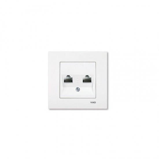 Viko Karre İkili Data Prizi - Beyaz (2 x RJ45 CAT6) (Çerçeve Hariç) 90967079 Viko Karre İkili Data Prizi - Beyaz (2 x RJ45 CAT6) (Çerçeve Hariç) 90967079