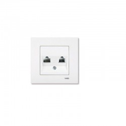 Viko Karre Data-Numeris Telefon Prizi - Beyaz (RJ45-CAT6-RJ11) (Çerçeve Hariç) 90967081