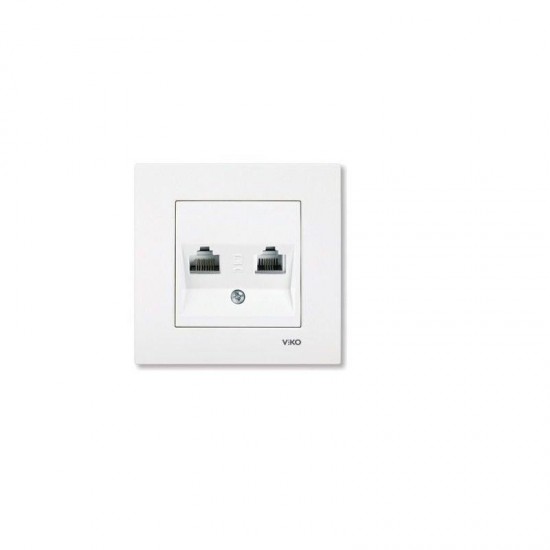 Viko Karre Data-Numeris Telefon Prizi - Beyaz (RJ45-CAT6-RJ11) (Çerçeve Hariç) 90967081 Viko Karre Data-Numeris Telefon Prizi - Beyaz (RJ45-CAT6-RJ11) (Çerçeve Hariç) 90967081