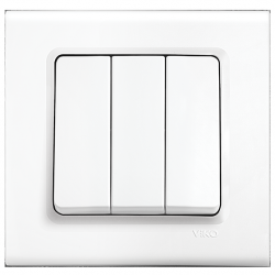 Viko Linnera Üçlü Anahtar - Beyaz 90440068 (Çerçeve Hariç)