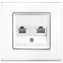 Viko Linnera Data-Nümeris Telefon Prizi Cat5 - Beyaz 90440035 (Çerçeve Hariç)