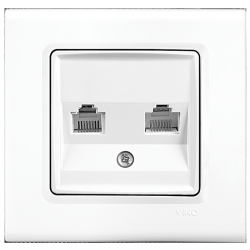 Viko Linnera Data-Nümeris Telefon Prizi Cat6 - Beyaz 90440080 (Çerçeve Hariç)