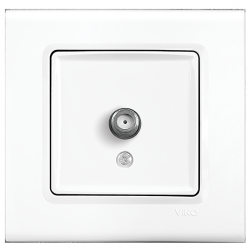 Viko Linnera Uydu Prizi F Konnektör Sonlu - Beyaz 90440096 (Çerçeve Hariç)