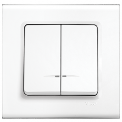 Viko Linnera Işıklı Komütatör - Beyaz 90440050 (Çerçeve Hariç)