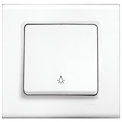 Viko Linnera Light Anahtar - Beyaz 90440003 (Çerçeve Hariç)