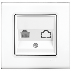 Viko Linnera Nümeris Telefon Prizi - Beyaz 90440013 (Çerçeve Hariç)