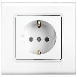 Viko Linnera Topraklı Priz - Beyaz 90440008 (Çerçeve Hariç)