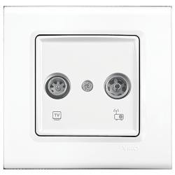 Viko Linnera TV Radyo Prizi Sonlu - Beyaz 90440021 (Çerçeve Hariç)