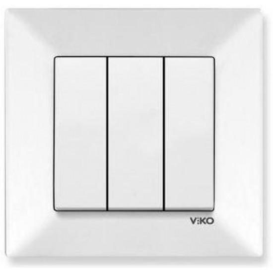 Viko Meridian Üçlü Anahtar (Çerçeve Hariç) - Beyaz