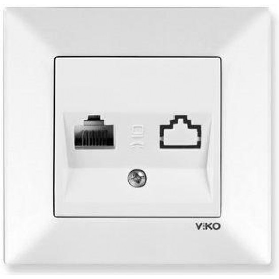 Viko Meridian Tekli Data Prizi (RJ45 CAT5E) (Çerçeve Hariç) - Beyaz Viko Meridian Tekli Data Prizi (RJ45 CAT5E) (Çerçeve Hariç) - Beyaz