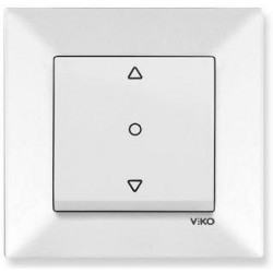 Viko Meridian Tek Düğmeli Jaluzi Kumanda Anahtarı (Çerçeve Hariç) - Beyaz