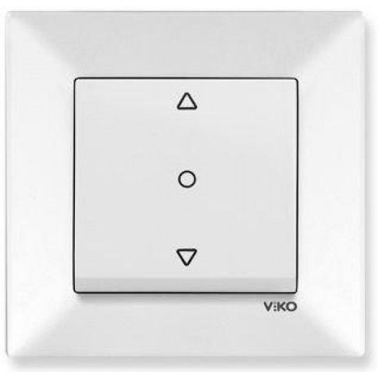 Viko Meridian Tek Düğmeli Jaluzi Kumanda Anahtarı (Çerçeve Hariç) - Beyaz