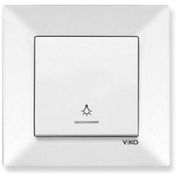 Viko Meridian Işıklı Light Anahtarı (Çerçeve Hariç) - Beyaz