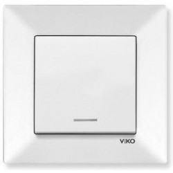 Viko Meridian Işıklı Anahtar (Çerçeve Hariç) - Beyaz