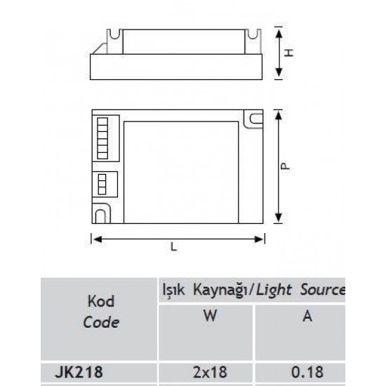 Jupiter Elektronik Balast JK218