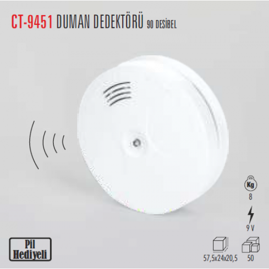 Cata Pilli Duman Dedektörü 90 Db