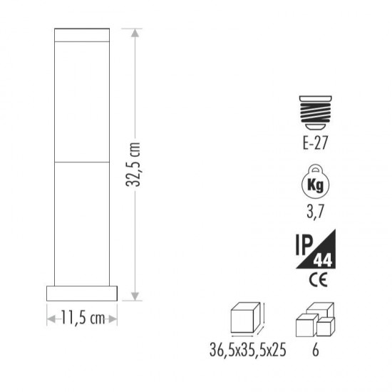 Cata E27 Bahçe Armatürü Roma CT-7012