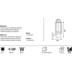 Jupiter Bahçe Aplik JG931 Jupiter Bahçe Aplik JG931