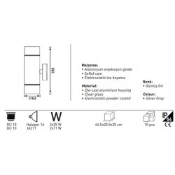 Jupiter Bahçe Aplik JW959 Jupiter Bahçe Aplik JW959