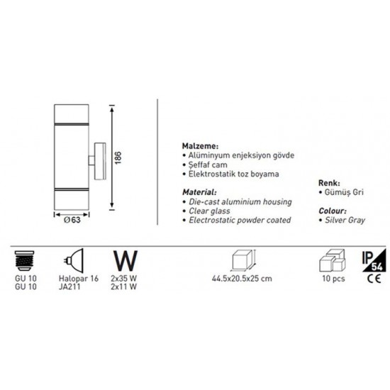 Jupiter Bahçe Aplik JW959