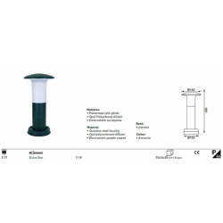 Jupiter Bahçe Baba Bollard Aydınlatma 35cm E27 Duylu JG948 AN Jupiter Bahçe Baba Bollard Aydınlatma 35cm E27 Duylu JG948 AN
