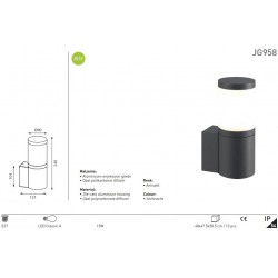 Jupiter E27 Duy Bahçe Armatür - JG958 Jupiter E27 Duy Bahçe Armatür - JG958