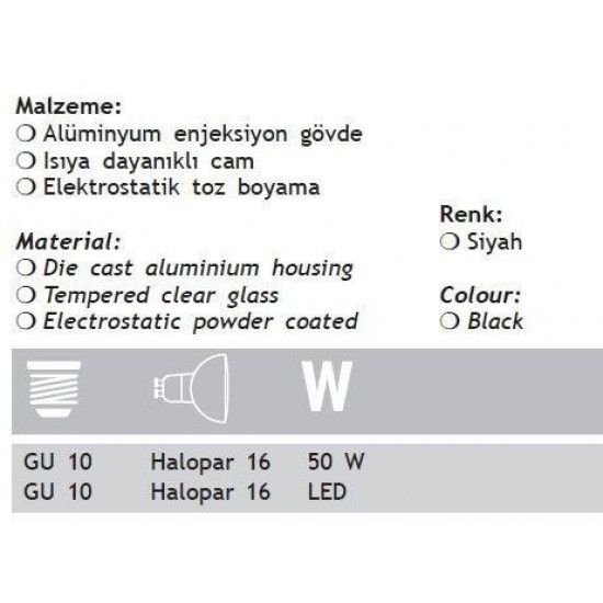 Jupiter Bahçe Spot Kazıklı Gu10 Duylu JG654