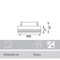 Jupiter Alüminyum Camlı Krom Spot (Banyo) JH624 Jupiter Alüminyum Camlı Krom Spot (Banyo) JH624